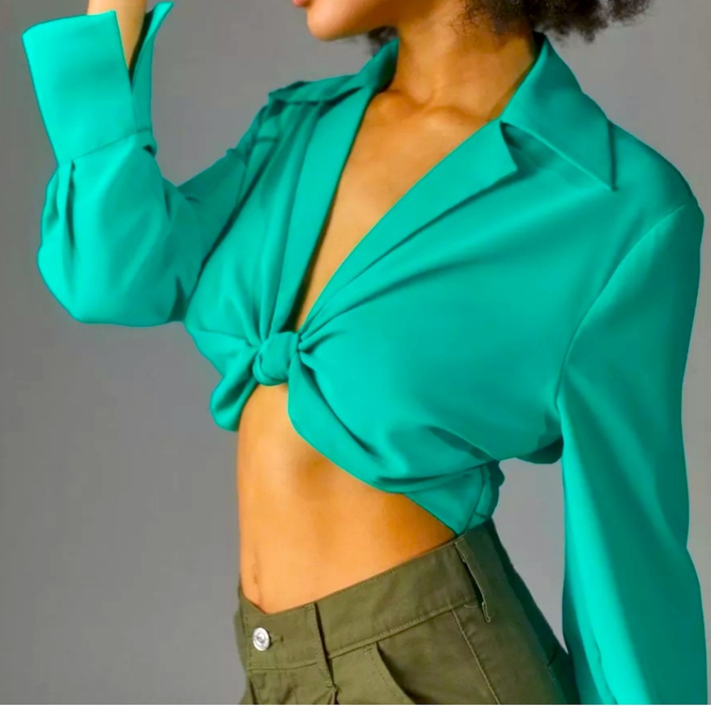 Lioness teal cover up top - XS